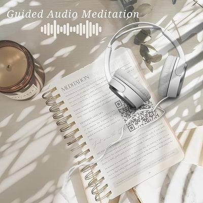 FINDING BALANCE Mental Health Journal – 6 - Month Daily Journal with Prompts for Mindfulness, Self - Care & Healing – Anxiety & Depression Relief – Beige Spiral - Forever Consciousness