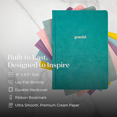 Ink+Volt Daily Gratitude Journal for Women & Men, Original Design with Inspirational Quotes, Grateful Journal for Happiness, Mindfulness, Affirmations & Reflection - 6x8.5 in, Sky Blue - Forever Consciousness