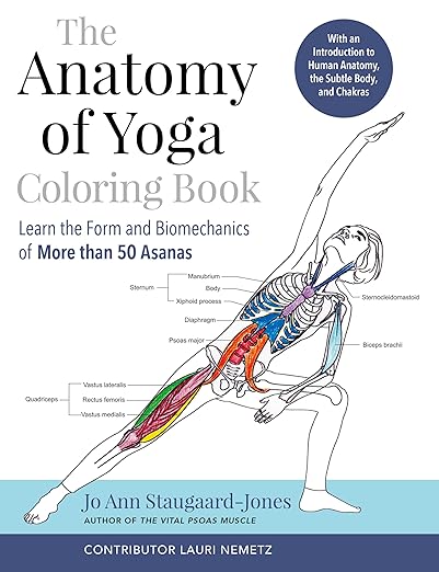 The Anatomy of Yoga Coloring Book: Learn the Form and Biomechanics of More than 50 Asanas      Paperback – Coloring Book, November 8, 2022
