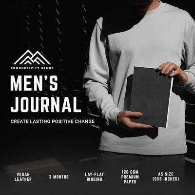 PRODUCTIVITY STORE Better Man Journal - Gratitude Journal – 5 Minute Journal - Reflection Manifestation Journal for Mindfulness & Self Care Journal – Goal/Guided Gratitude Journal for Men - Forever Consciousness