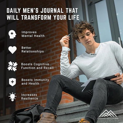 PRODUCTIVITY STORE Better Man Journal - Gratitude Journal – 5 Minute Journal - Reflection Manifestation Journal for Mindfulness & Self Care Journal – Goal/Guided Gratitude Journal for Men - Forever Consciousness