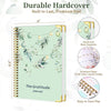Gratitude Journal with Vivid Colorful Layout Design for Women,Men,Teens, Daily Journal with Prompts,Hardcover Planner for More Happiness, Mindfulness & Reflection, Daily Affirmations, Spiral Binding (Green Leaves) - Forever Consciousness
