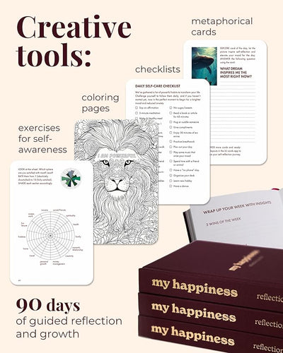 Daily Reflection Journal for Women with Prompts, Metaphorical Cards, Coloring & Exercises – Gratitude, Mindfulness & Mental Health Guided Journal - Forever Consciousness