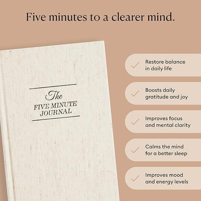 Intelligent Change The Five Minute Journal - Original Daily Gratitude Journal 2025 for Happiness, Mindfulness & Reflection - Daily Affirmations - Undated Planner Gifts for Women & Men - Forever Consciousness