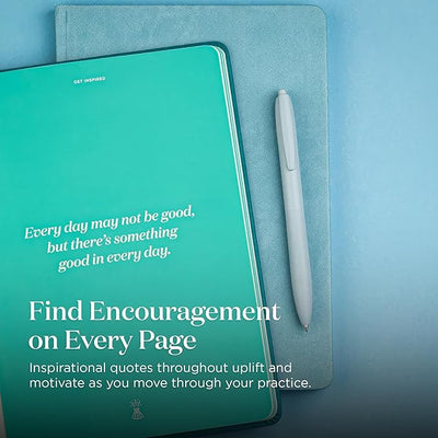 Ink+Volt Daily Gratitude Journal for Women & Men, Original Design with Inspirational Quotes, Grateful Journal for Happiness, Mindfulness, Affirmations & Reflection - 6x8.5 in, Sky Blue - Forever Consciousness