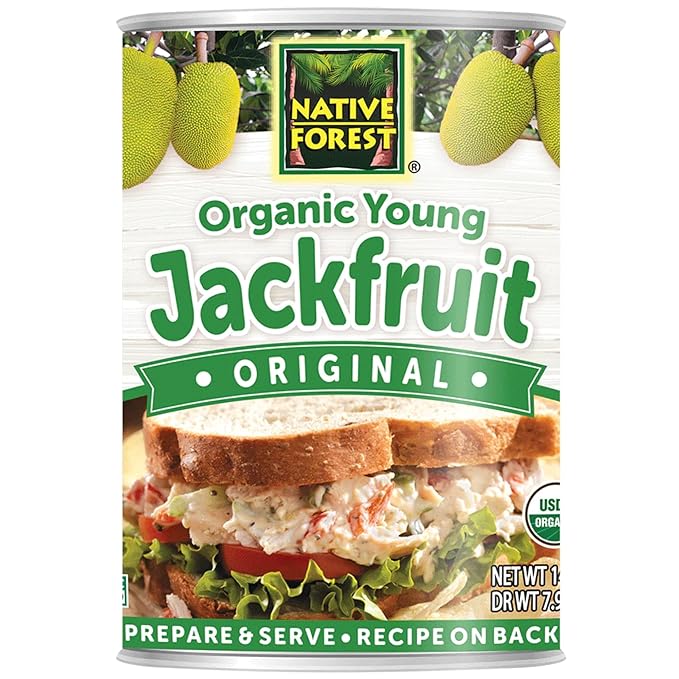 Native Forest Organic Young Jackfruit – Great Meatless Alternative, Plant Based Meat, Ideal Texture, Soy Free, Non-GMO Project Verified, USDA Organic – 6.1 Lb