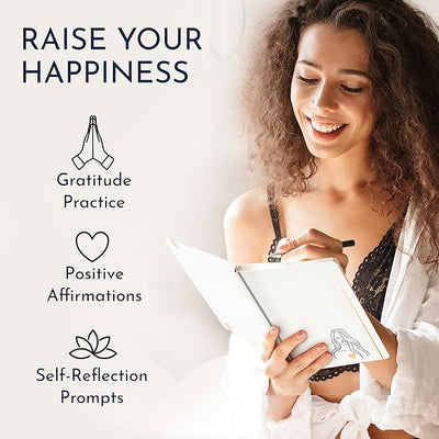 RYVE Daily Gratitude Journal for Women: 6 - Month Guided Positivity & Wellness Journal with Prompts - Affirmation, Mindfulness, Self Help & Reflection, Gratitude Journal Notebook, Manifestation Journal - Forever Consciousness