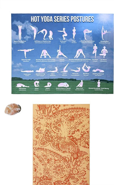 Large Bikram Yoga Poses Poster -Tapestry for Hot Yoga Decor – Beginners’ Guide Chart For Effective Yoga Exercise, Microfiber Material – Wall Decoration For Gym, Yoga Studio, Zen Room and Hot Yoga Dome