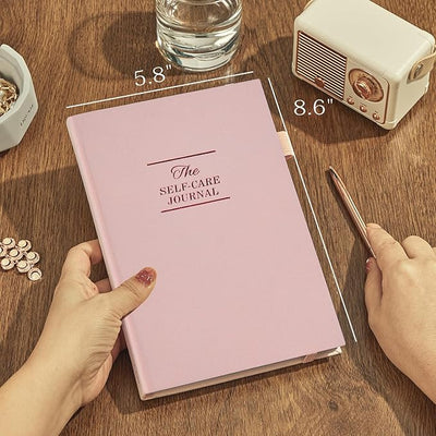 Self - Care Notebook, Wellness & Daily Reflection Gratitude Journal & Mood Tracker for Women Self Care Planner, A5 Size (Pink) - Forever Consciousness