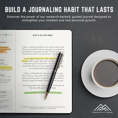PRODUCTIVITY STORE Better Man Journal - Gratitude Journal – 5 Minute Journal - Reflection Manifestation Journal for Mindfulness & Self Care Journal – Goal/Guided Gratitude Journal for Men - Forever Consciousness