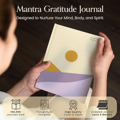 Gratitude Journal For Women & Men - Mental Health, Self Love & Self Care Journal - Evening - 5.8" x 8.3" - Mantra Planner - Forever Consciousness