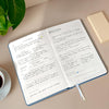 FINDING BALANCE Mental Health Journal – 6 - Month Daily Journal with Prompts for Mindfulness, Self - Care & Healing – Anxiety & Depression Relief – Blue Hardcover - Forever Consciousness