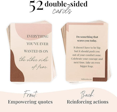Manifestation Affirmation Cards for Women – 52 Positive Daily Quotes with Motivational Actions | Inspirational Mindfulness Deck for Self Care, Meditation, Productivity & Badass Confidence - Forever Consciousness