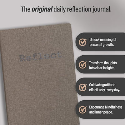 MindPanda Reflect Journal - The Ultimate Guided Journal with Daily Prompts For Gratitude, Mindfulness & Daily Reflection - Mood Tracker & Gratitude Log for Happiness & Self Care. Premium Non - Bleed - Forever Consciousness