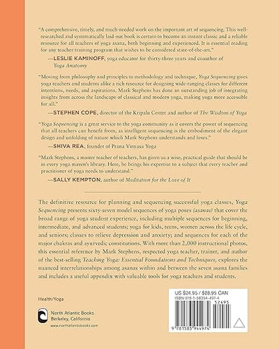 Yoga Sequencing: Designing Transformative Yoga Classes Paperback – Illustrated, September 18, 2012 - Forever Consciousness