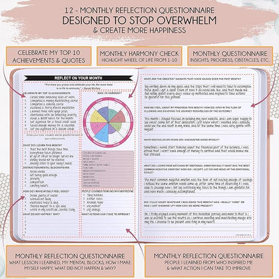 Law of Attraction Planner – Undated Hourly, Weekly & Monthly Goal Setting Planner, 12 - Month to Increase Productivity | Life & Gratitude Journal, Include Foldable Vision Board, Gift Box & Stickers - Forever Consciousness