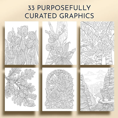 RYVE Coloring Book for Adults Relaxation - Beautiful Designs to Promote Mindfulness & Relaxation - Adult Coloring Book for Women & Men, Anxiety and Stress Relief Gifts for Women, Flower Designs - Forever Consciousness