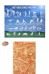 Hot Yoga Tapestry and Bikram Asana Poster/3'x4' sequence tutorial made of soft Microfiber towel/Decor for a gym, workout room or studio/basic beginners postures/Large Wall Decoration/Stretching Poses